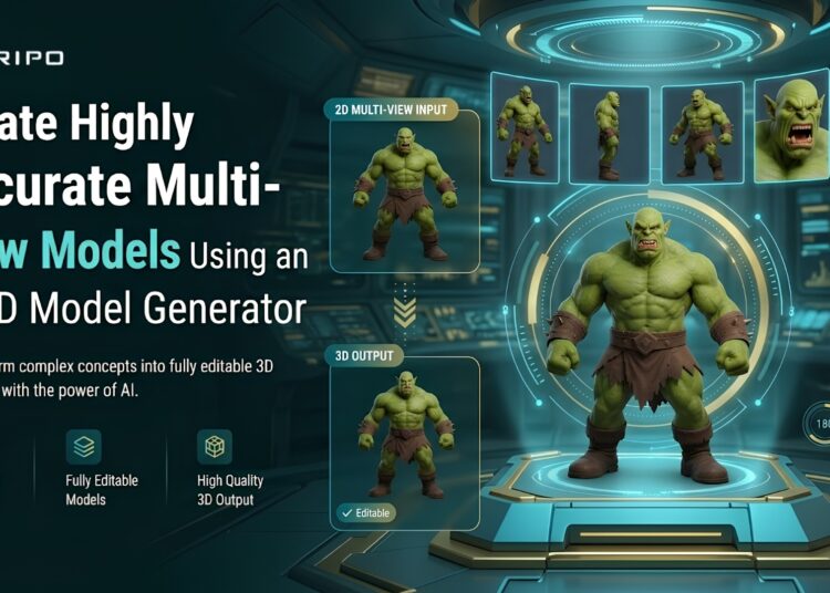 Create Highly Accurate Multi-View Models Using an AI 3D Model Generator